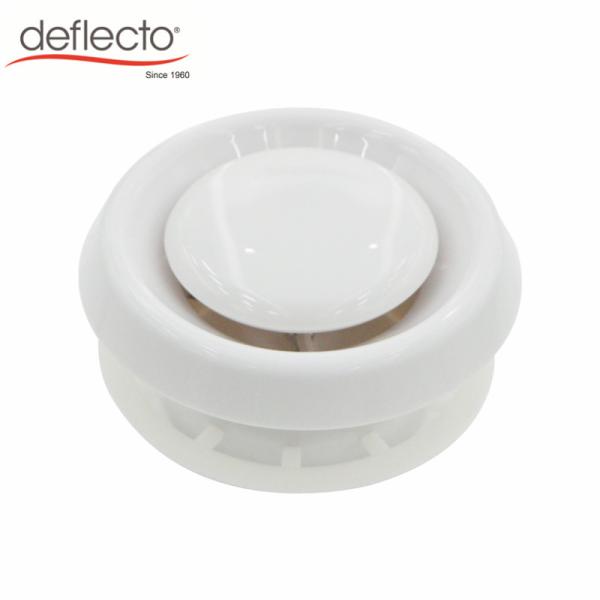 Deflecto 6'' 150MM Adjustable Ceiling Diffuser White Air Valve