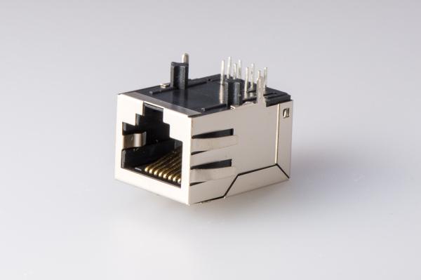 Quality 8 Pin Rj45 With Transformer 90 Degree Jack 10 / 100 Base-t PCB Filter Shielded for sale