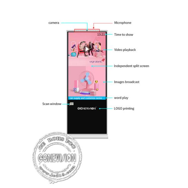 55" PC I3 I5 I7 Infrared Touch Vertical Digital Signage Display