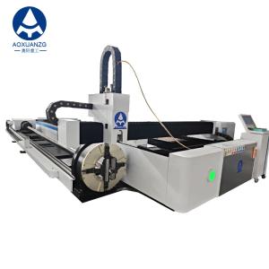 Open Type 3015 Three Chuck Tube And Plate Fiber Laser Cutting Machine 3000w CNC Laser Cutter With Exchange Platform