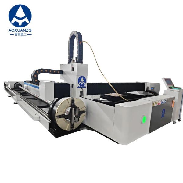 Quality Open Type 3015 Three Chuck Tube And Plate Fiber Laser Cutting Machine 3000w CNC Laser Cutter With Exchange Platform for sale