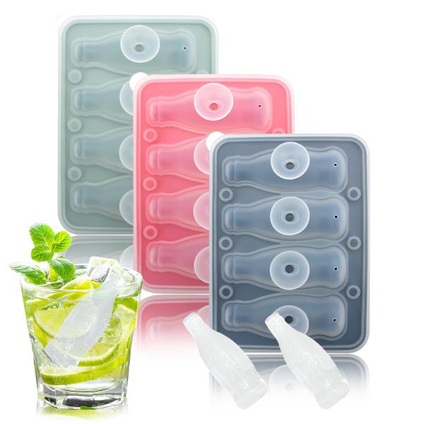 Quality Silicone Ice Cube Trays 3 Pack - Large Size Silicone Ice Cube Molds with Leak Proof Removable Lid Square Ice Cube Tray And BPA Free for Cocktail,Whiskey, Stackable Flexible Ice for sale