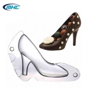 China Custom 3D High Heel Shoe Chocolate Mold Polycarbonate Baking Tools wholesale