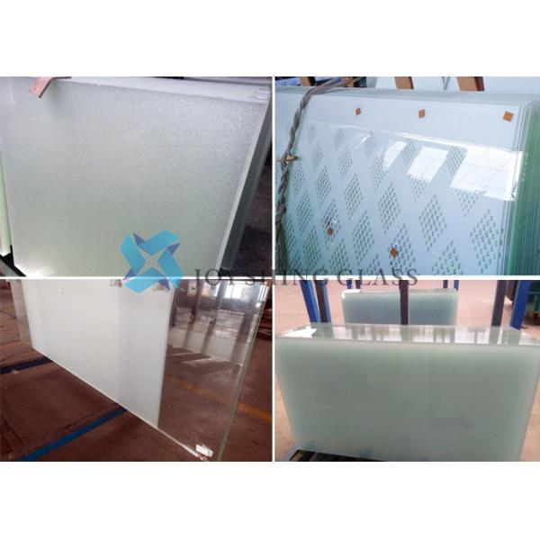 Decorative Acid Etched Glass 3mm-19mm Thick Art Frosted Glass