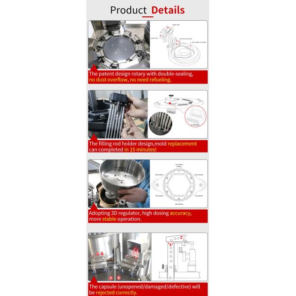Automatic Capsule Powder Filling Machine Pharmaceutical Automatic