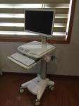 Integrated Computer Trolley Hospital Use Height Adjuatable Movable With Four