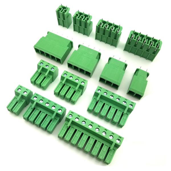 Quality 7.62mm Spacing 30Amp Pluggable Plug-in Screw Terminal Blocks Plug + Header for sale