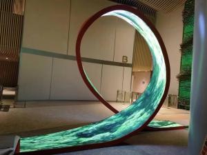 Full Color Curved Flexible LED Display Board With IP31 Certification Pixel Pitch 2.5mm Indoor Customized