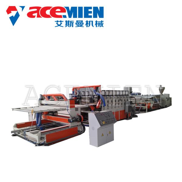 Quality PVC Foam Plate Making Machine 25m*5m*3m With Forming Table Tracking Cutter for sale
