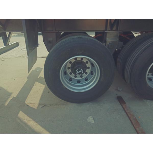 Waterproof Rear Door Heavy Duty Semi Trailers Blue Color FUWA Axle 315/80R22.5 Tire