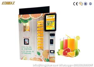 China Coins And Notes Acceptors Orange Juice Vending Machine With Smart Change System wholesale