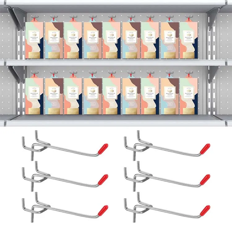 Custom Iron Shelf Display Hook Supermarket Shelf Rack Hook for Supermarkets Home Organization