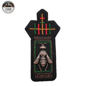 China Bumble Bee 3D Custom Made Embroidered Patches Simple Style For Uniform wholesale