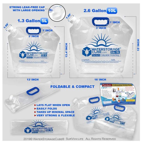 Premium 55 Microns Plastic Liquid Spout Bag Collapsible For Camping