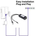 12v 2a Type C and Lan Port RJ 45 Connect USB Poe Splitter for Power Over