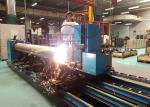 Tube Intersecting Line Plasma CNC Machine / CNC4-800-6 Pipe Plasma Cutting