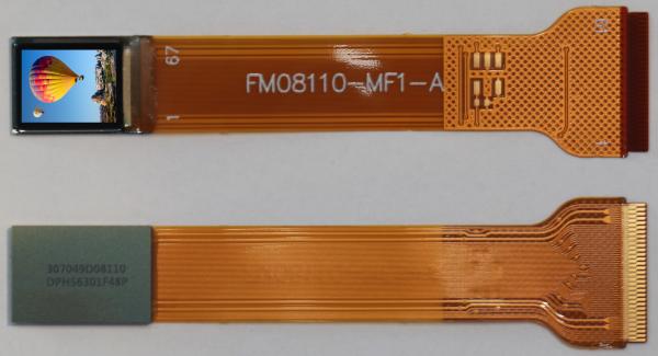 Compact 0.23 Inch Micro OLED Microdisplay with Vertical RGB Strip Color Pixel