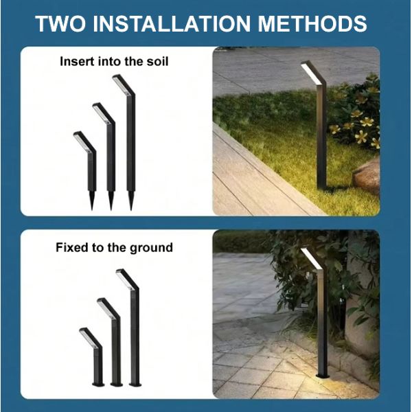 Solar LED Garden Pillar Light Waterproof IP65 for Outdoor