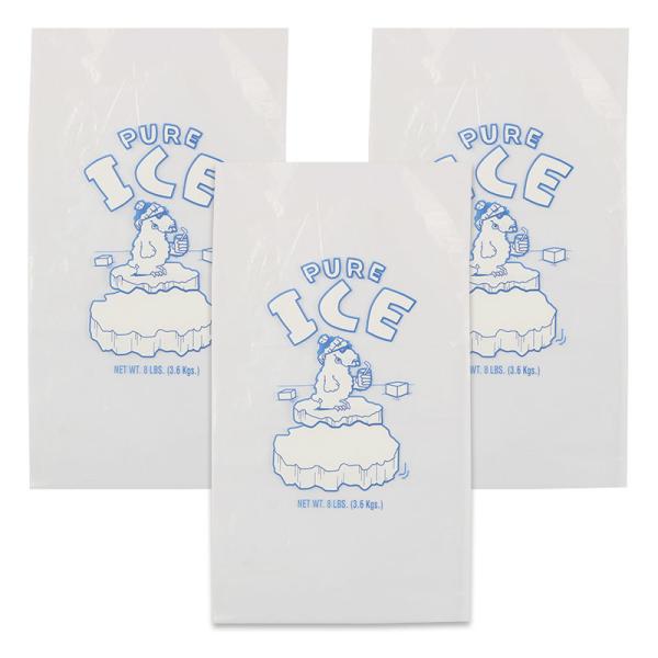 Quality OEM ODM LDPE 8LB 5KG Ice Cube Plastic Bag Reusable With Drawstring for sale