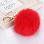 New fancy Rabbit fur ball /pom pom ball key chain / Small pom pom key chain /