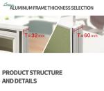 Customizable Screen Partition Work Position Silver Aluminum Alloy Panels for