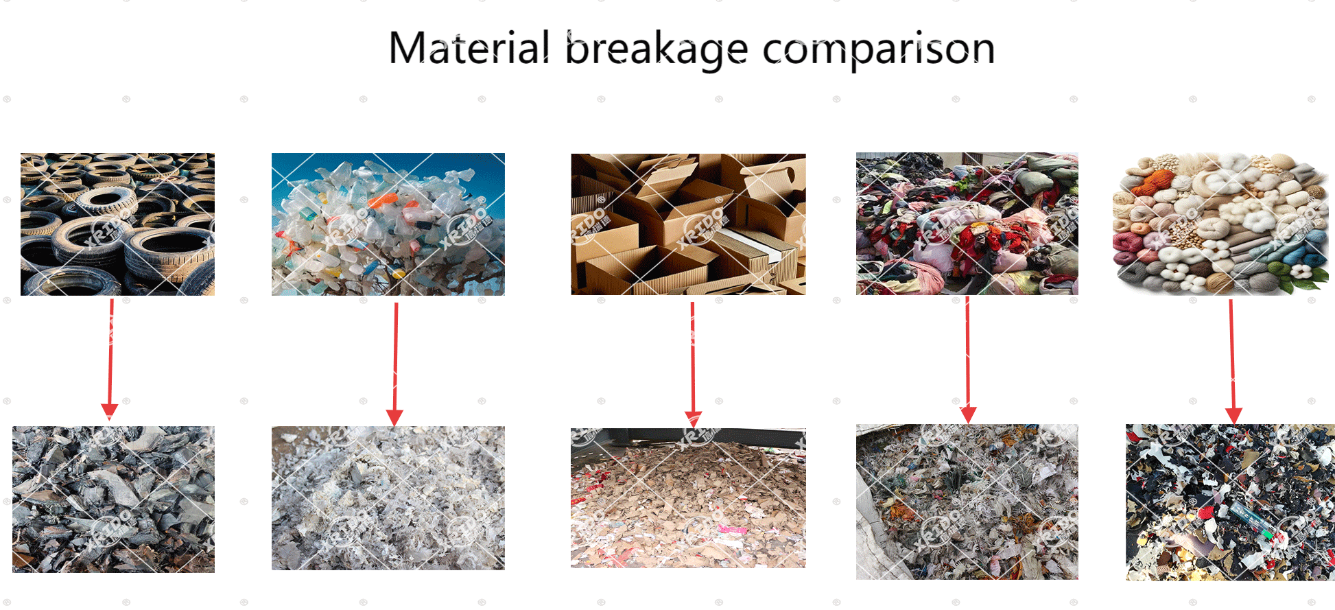 Double Shaft Waste Shredder Machine with 1 Year Warranty Customized Color and Stainless Steel Construction