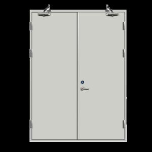 China Customized Sizes 40/45/55 mm Galvanized Steel Fire Rated Emergency Exit Metal Doors wholesale