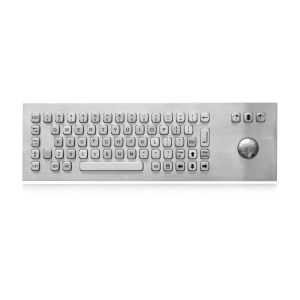 China Vandal Proof SS Trackball Industrial Kiosk Keyboard 69 Keys IP65 wholesale