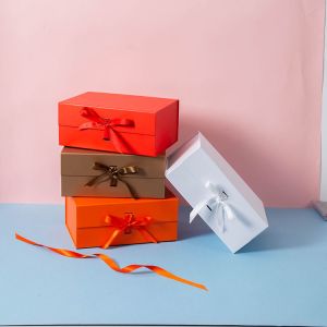 China Folding Rigid Candy Boxes Corrugated Cardboard Clothing Gift Box For Holiday wholesale