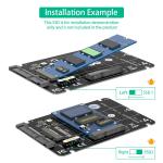 2 In 1 Combine M.2 NGFF Key B & MSATA SSD To SATA3 Adapter LED Indicates Power