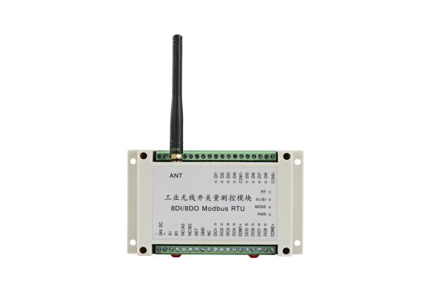 Quality 8DI 8DO Wireless ON OFF Module 433MHz / 868MHz / 915MHz 4G Wireless Modbus RTU for sale