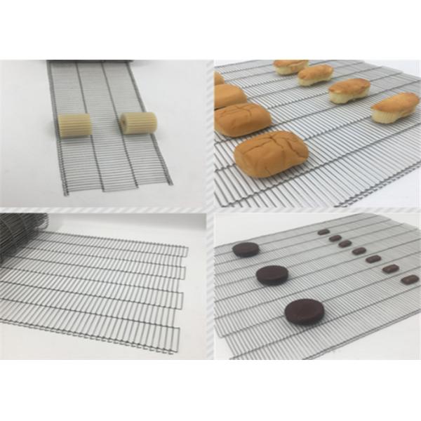 Food Grade 304 316 Stainless Steel 0.6mm Flat Flex Conveyor Belt Bread Baking