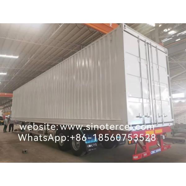 Box Semi Trailer Personalized Enclosed Semi Trailer White With Side Door