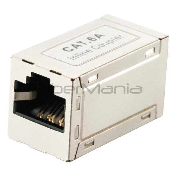 Quality RJ45 Female Connector CAT.6A STP RJ45-RJ45 Shielded Inline Coupler Ethernet Cable Extender for 1000Base-T Data Rate Support for sale