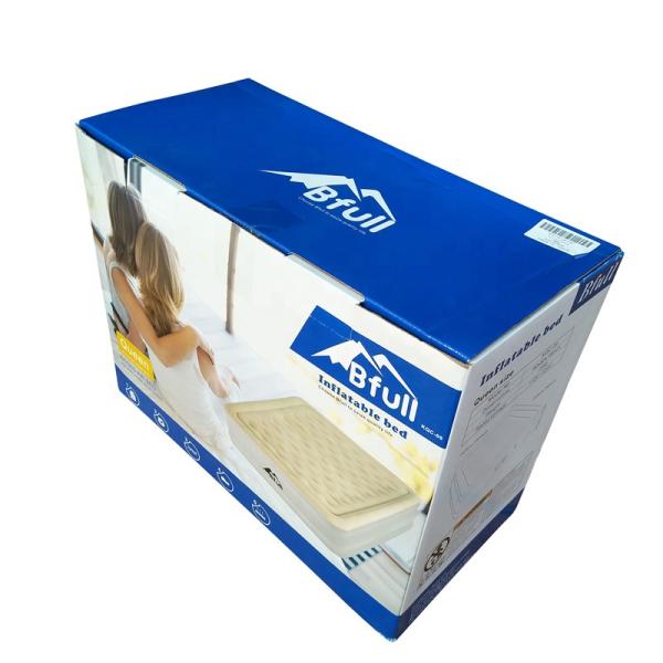 Electric Inflation air mattress hot selling Blow Up Air Bed Soft Plush Flocking Mattress Durable Automatic