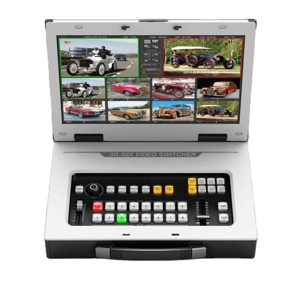 Quality Live Broadcasting Studio 8 Channel Video Mixer Recorder Switcher With 2xIP Stream Input for sale
