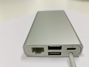 8 in 1 USB Type C Dock with HDMI VGA PD RJ45 SD TF for Laptop Computer