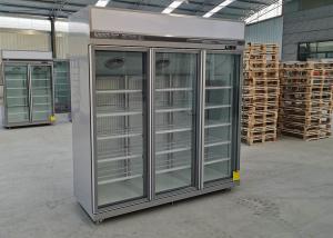 China Self Contained Display Refrigerator Freezer R290 With 3 Hinge Glass Doors wholesale