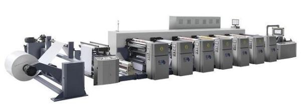 Auto Paper Roll to roll Flexo Press Machine with anilox and cycliner wth quickly