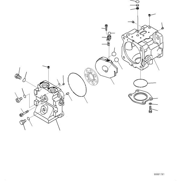 Hydraulic Pump 7081S00240 708-1S-00240 Compatible With Komatsu Bulldozers D61 D65 D85