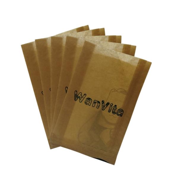 Foods Translucent Biodegradable Wax Paper Bags With Adhesive Strip Gusset Glassine Envelopes