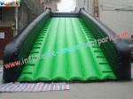 Green Color Wide Long Commercial grade 0.55mm PVC tarpaulin Inflatable Slide for