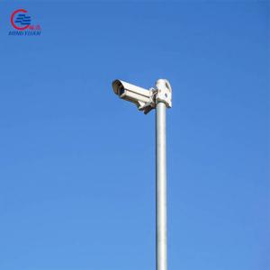 China Galvanized CCTV Steel Pole Hot Dip 4M 6M Security Camera Light Post wholesale