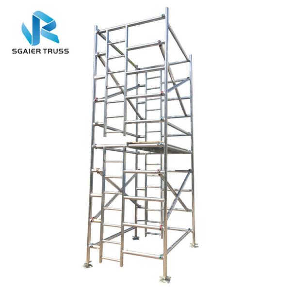 Quality Building Material Aluminium Mobile Scaffold Adjustable Tower Height Easy Handling for sale