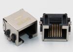 Brass Shielded SMT Low Profile RJ45 , Tab Down 8P8C Ethernet Connector RJ45