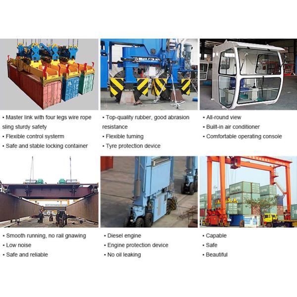 Rubber tyre container straddle carrier 40.5t rtg