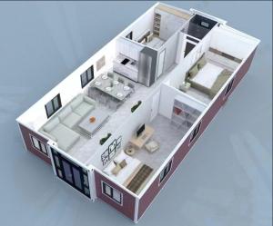China Customised 20 30 40Ft Insulated Tiny Portable Prefab Expandable Container House With 1 to 6 Bedroom on sale