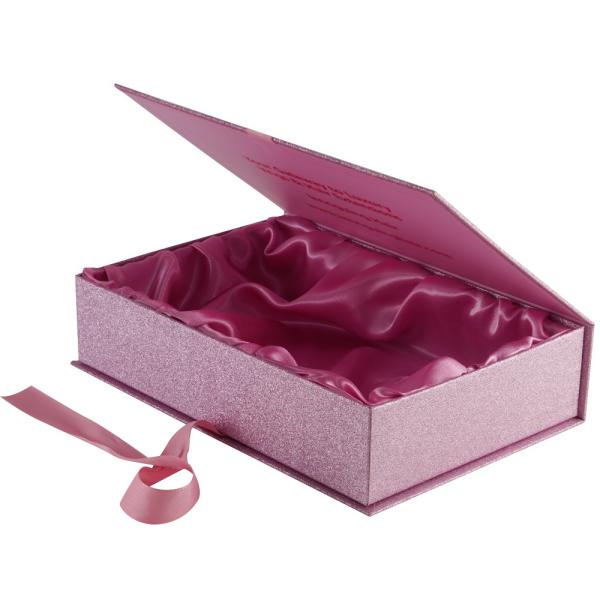 Recycled Foldable Magnetic Closure Gift Box With Ribbon Multipurpose