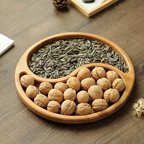 Quality Customized Design Bamboo Serving Tray Wood Platter With Two Component for sale