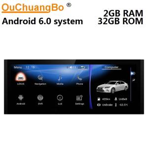 China Ouchuangbo 10.25 car radio gps 4 Core CPU for Lexus IS with USB WIFI reverse camera wifi BT android 6.0 system on sale